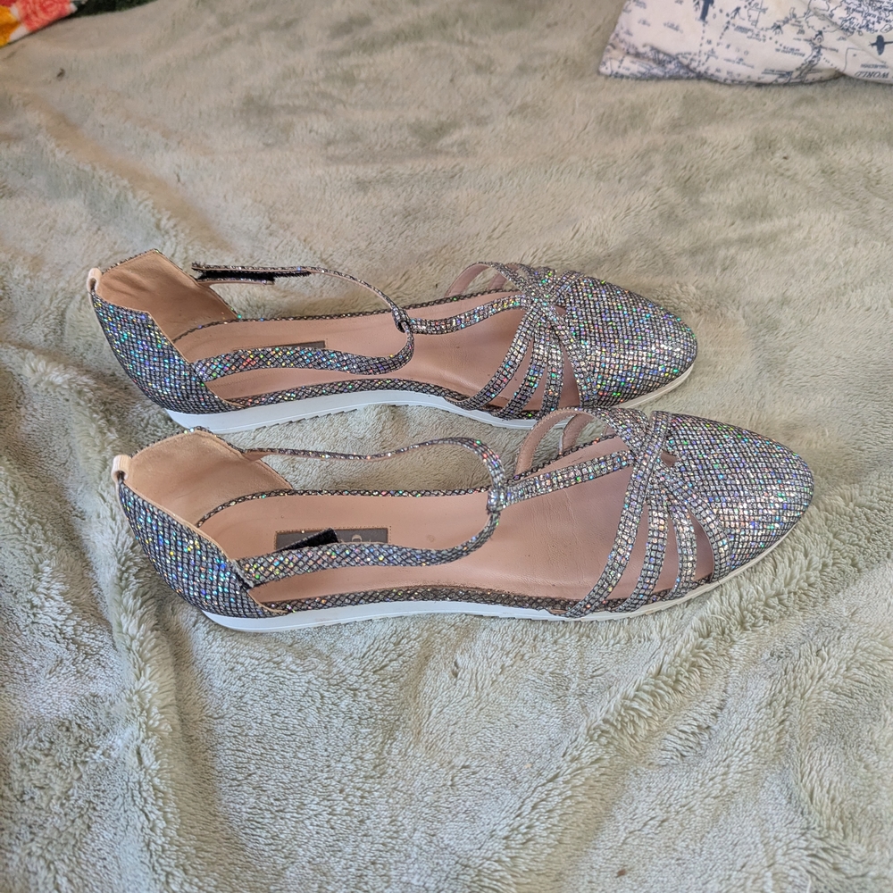 SJP Glitter Sneaker Carrie Flats - Picture 4 of 8